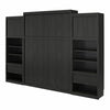 Paramount Single Bedside Bookcase with Pullout Nightstand and Storage - Black Oak