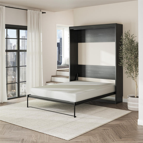 Paramount Queen Wall Bed - Black Oak - Queen