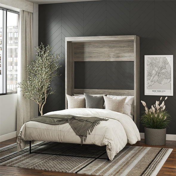 Paramount Full Wall Bed - Gray Oak - Full