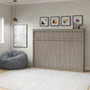 Paramount Full Size Daybed Wall Bed - Gray Oak