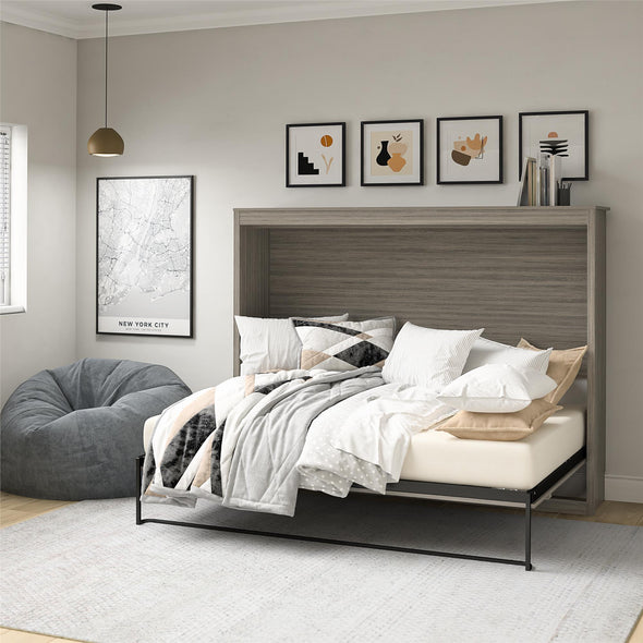 Paramount Full Size Daybed Wall Bed - Gray Oak