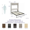 Paramount Full Wall Bed - Black Oak - Full