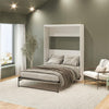 Pinnacle Queen Wall Bed Bundle with 8 inch Memory Foam Mattress Included - Gray Oak