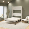 Pinnacle Queen Wall Bed Bundle with 8 inch Memory Foam Mattress Included - Gray Oak