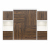 Pinnacle Queen Wall Bed Bundle with 2 Side Cabinets & Touch Sensor LED Lighting - Columbia Walnut