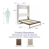 Pinnacle Queen Wall Bed - Ironwood - Queen