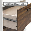 Pinnacle Storage Cabinet with Drawers and Touch Sensor LED Lighting - Ironwood