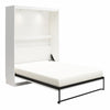 Impressions Queen Wall Bed with Gallery Shelf & Touch Sensor LED Lighting - White