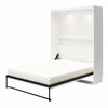 Impressions Queen Wall Bed with Gallery Shelf & Touch Sensor LED Lighting - White