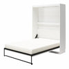 Impressions Queen Wall Bed with Gallery Shelf & Touch Sensor LED Lighting - White