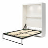 Impressions Queen Wall Bed with Gallery Shelf & Touch Sensor LED Lighting - White