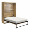 Impressions Queen Wall Bed with Gallery Shelf & Touch Sensor LED Lighting - Natural