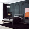 Premium Modern Platform Bed with Headboard - Black - Queen