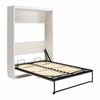 Paramount Full Wall Bed Bundle with 2 Vanity/Desk Storage Cabinets with Drawers - Ivory Oak - Full