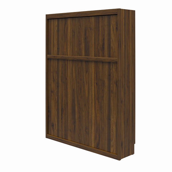 Signature Sleep Paramount Queen Wall Bed Bundle with 2 Armoire Side Cabinets - Columbia Walnut - Queen