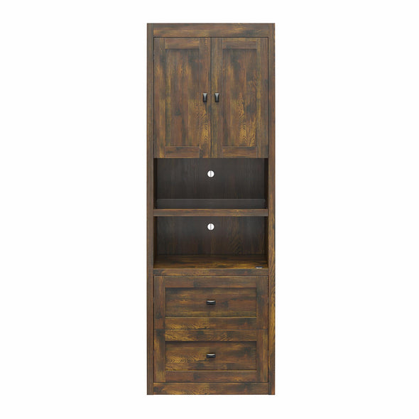 Farmington Bedside Storage Cabinet with Touch Sensor LED Lighting - Century Barn Pine