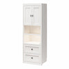 Farmington Bedside Storage Cabinet with Touch Sensor LED Lighting - Ivory Oak