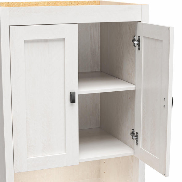 Farmington Bedside Storage Cabinet with Touch Sensor LED Lighting - Ivory Oak