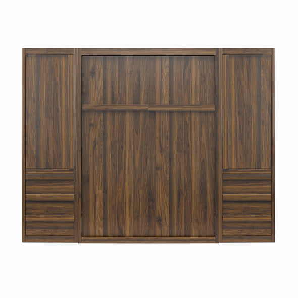 Paramount Armoire Wardrobe Storage Cabinet with Drawers - Columbia Walnut