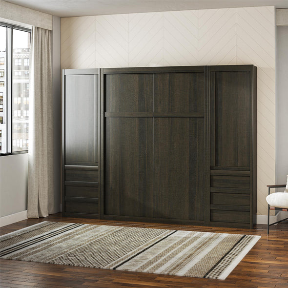 Paramount Armoire Wardrobe Storage Cabinet with Drawers - Espresso