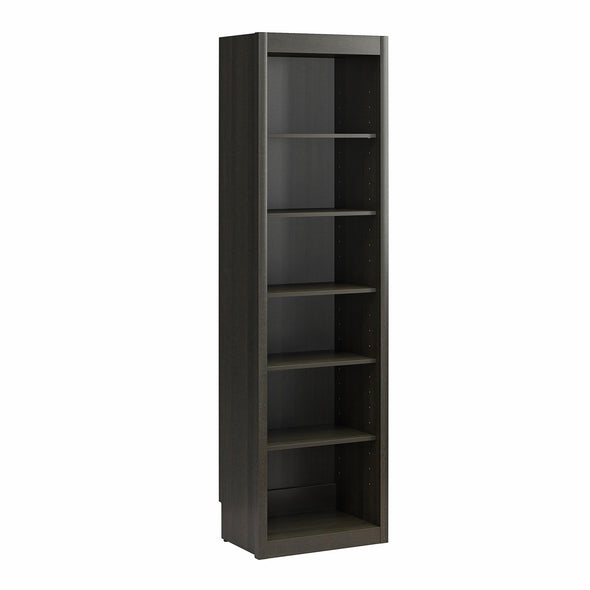 Paramount Tall 6-Shelf Open Storage Tower Bookcase - Espresso