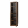 Paramount Tall 6-Shelf Open Storage Tower Bookcase - Columbia Walnut