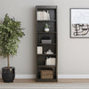 Paramount Tall 6-Shelf Open Storage Tower Bookcase - Espresso