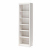 Paramount Tall 6-Shelf Open Storage Tower Bookcase - Ivory Oak