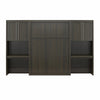 Paramount Full Wall Bed Bundle with 2 Vanity/Desk Side Cabinets - Espresso - Full