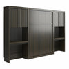 Paramount Full Wall Bed Bundle with 2 Vanity/Desk Side Cabinets - Espresso - Full