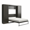 Paramount Full Wall Bed Bundle with 2 Armoire Side Cabinets - Espresso - Full