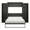 Signature Sleep Paramount Queen Wall Bed Bundle with 2 Open Storage Side Cabinets - Espresso - Queen