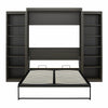 Signature Sleep Paramount Queen Wall Bed Bundle with 2 Open Storage Side Cabinets - Espresso - Queen