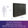 Paramount Full Wall Bed Bundle with 2 Armoire Side Cabinets - Espresso - Full