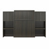 Signature Sleep Paramount Queen Wall Bed Bundle with 2 Vanity/Desk Storage Cabinets with Drawers - Espresso - Queen