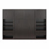 Paramount Queen Wall Bed Bundle, 2 Bedside Bookcase Cabinets & Slide-Out Nightstands - Espresso