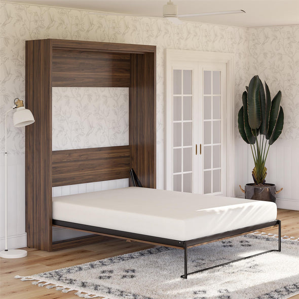 Paramount Queen Wall Bed - Columbia Walnut - Queen