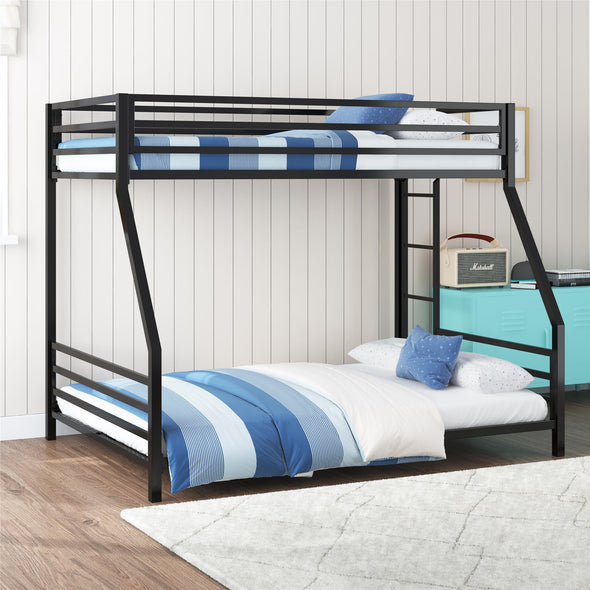 Coen Metal Bunk Bed - Black - Twin-Over-Full