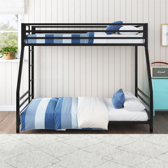 Coen Metal Bunk Bed - Black - Twin-Over-Full