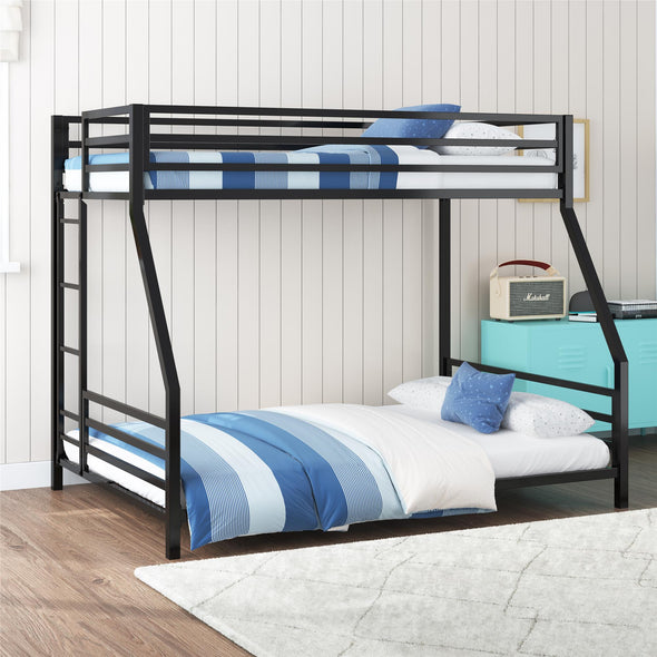 Coen Metal Bunk Bed - Black - Twin-Over-Full