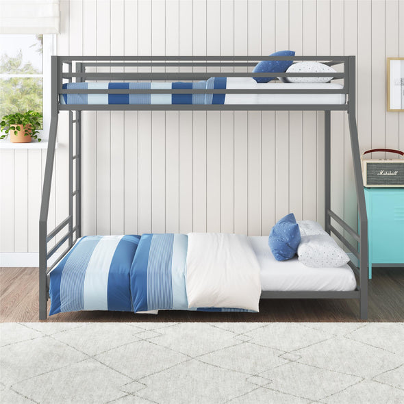 Coen Metal Bunk Bed - Silver - Twin-Over-Full