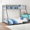 Coen Metal Bunk Bed - Silver - Twin-Over-Full