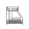 Coen Metal Bunk Bed - Silver - Twin-Over-Full