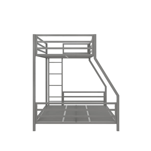 Coen Metal Bunk Bed - Silver - Twin-Over-Full