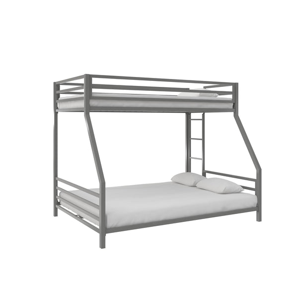 Coen Metal Bunk Bed - Silver - Twin-Over-Full