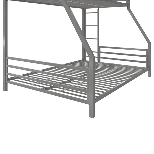 Coen Metal Bunk Bed - Silver - Twin-Over-Full