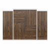 Pinnacle Queen Wall Bed Bundle with 2 Wardrobe Side Cabinets  - Columbia Walnut - Queen