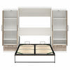 Pinnacle Queen Wall Bed Bundle with 2 Wardrobe Side Cabinets  - Gray Oak - Queen