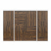 Pinnacle Full Wall Bed Bundle with 2 Wardrobe Side Cabinets  - Columbia Walnut - Full