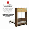 Signature Sleep Paramount Queen Wall Bed Bundle with 2 Open Storage Side Cabinets - Espresso - Queen